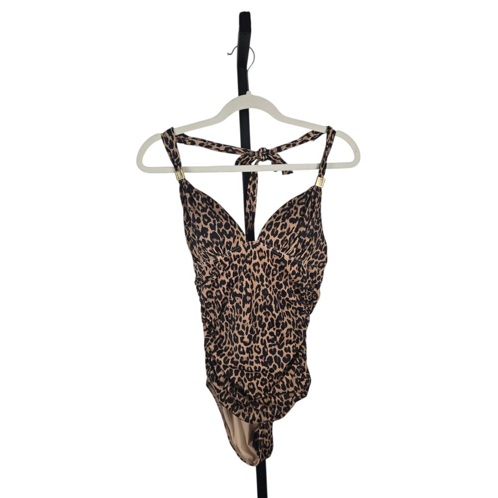 Victoria's Secret Ultimate Smoothing Harlow One-Piece Swimsuit Leopard Small